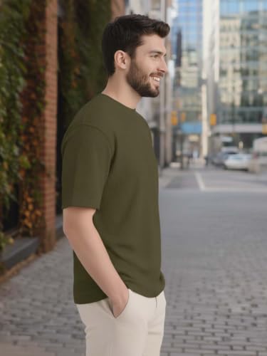 Image of Leriya Fashion Men Poly Cotton Fabric, Half Sleeve, Lightweight, Breathable, Everyday Wear, S-4XL