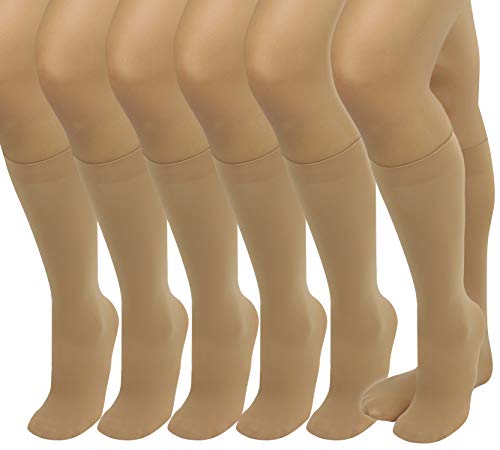 Image of ToBeInStyle Womens Pack of 6 Knee High Trouser Professional Socks