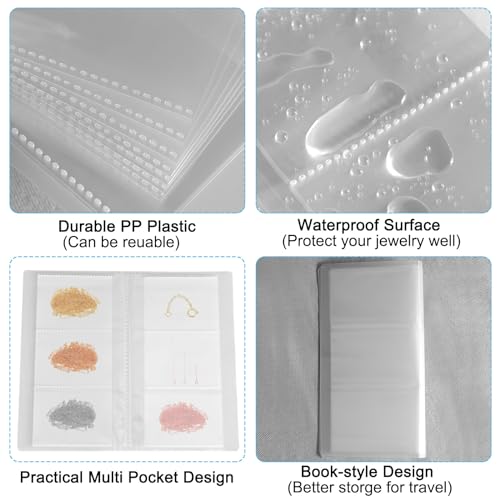 PATIKIL Transparent Jewelry Storage Book, Jewelry Organizer Storage Book with 84 Slots - Image 3