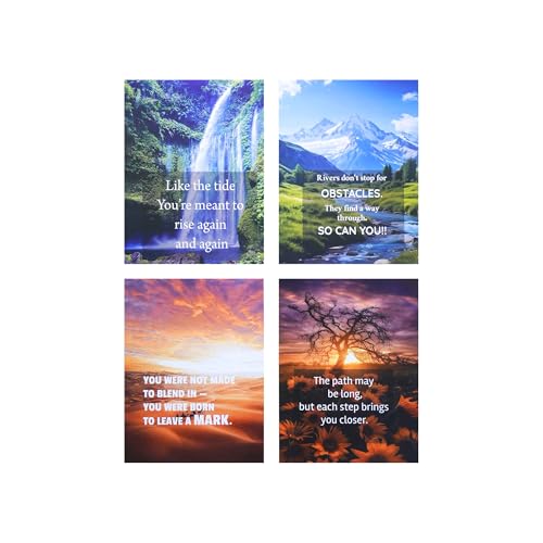 WH SIGNATURE Motivational Wall Decor– Inspirational Posters with Positive Quotes