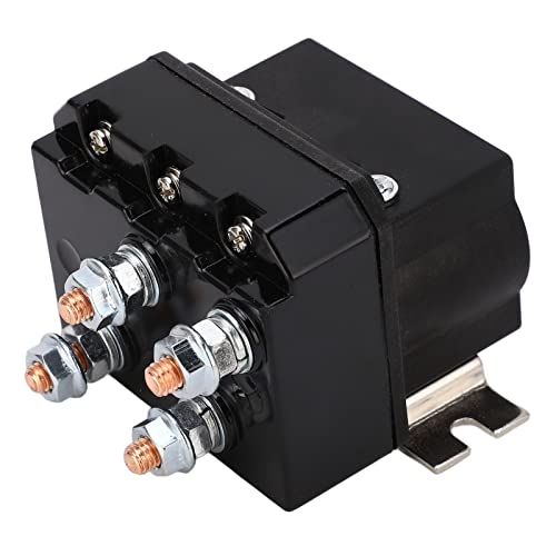 Chrees Relais de Treuil électrique Haute Puissance 250A, Bobine en Laiton, Boîtier ABS étanche pour Véhicules Utilitaires ATV