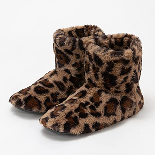 mianshe Women's and Men's Fluffy Bootie Slipper Sock with Memory Foam House Shoes2