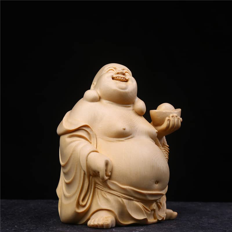 Amazon｜仏像 木彫り 七福神 布袋 様 弥勒仏 七福神布袋さんの置物