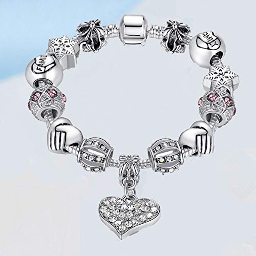 MUERDOU Mother Charms Bracelet for Women Murano Glass Beads Butterfly Flower Charms Amethyst Bracelets2