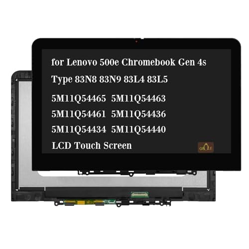 Image of Replacement for Lenovo 500e Chromebook Gen 4s 83N8 83N9 83L4 83L5 83L40001US 5M11Q54440 5M11Q54434 5M11Q54436 5M11Q54465 11.6 inch 30pin HD 1366x768 LCD Touch Screen Display Digitizer Assembly