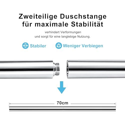 Colonne de douche Görbach en acier inoxydable chromé 70cm