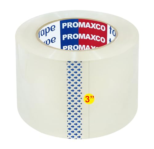 Image of 3 inch Heavy Duty Packing Tape, 24 Rolls, Clear, 3 inch Core, Total 1320Y, Clear, 2.2 mil, 3 inch x 55 Yards, Refill for Packaging and Shipping(3 inch Width, not 2 inch Width) (Pack of 3)