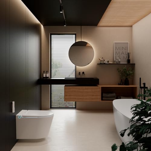 Nashi Eos Wc Da Parete Giapponese, Bidet Da Incasso, Luce Notturna, Sedile Riscaldato, Acqua Calda E Asciugatura, Wc Giapponese Intelligente - 4