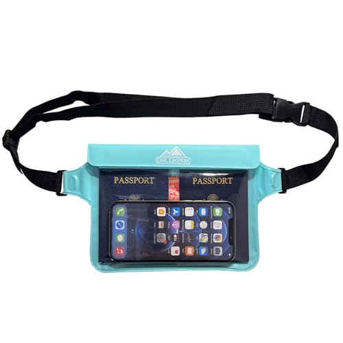 DRLOKPAK Bolsa de Cintura Impermeable para Teléfono Pasaporte Cartera