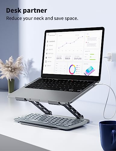 Mchose Laptop Stand, Portable Laptop Riser For 15.6Inch Laptops, Adjustment Laptop Stand For Desk, Compatible With Macbook All Laptops Computer 10-16", Grey #TOP1