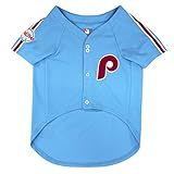 MLB PHILADELPHIA PHILLIES VINTAGE THROWBACK JERSEY for DOGS & CATS in Team Color. Comfortable Polycotton material, Medium