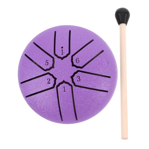 SUPVOX Boys and Girls Percussion Instrument Mini Ethereal Drum 6 Notes Steel Tongue Drum for Boys and Girls Purple