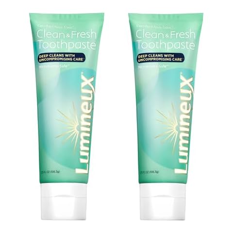 Lumineux Complete Care Toothpaste, 2 Pack - Certified Non-Toxic - Fresh Breath in 14 Days - Fluoride Free, NO Alcohol, Artificial Colors, SLS Free, Dentist Formulated - 3.75 Oz Cover