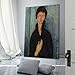 Femme Aux Yeux Bleus by Amedeo Modigliani Artworks Picture Print Poster Wall Art Painting Canvas Gift Decor Home Posters Decorative 20x30inch(50x75cm)