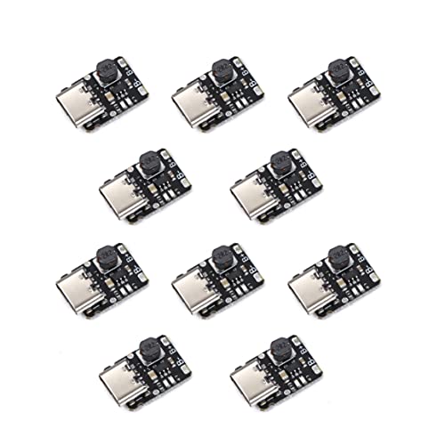 Teyleten Robot 5 V Lade-Entladung, integriertes Modul 18650 Lithium-Akku, Lade-Boost-Power-Board, Step-Up-Ladeschutzmodul Typ-C, 10 Stück Cover