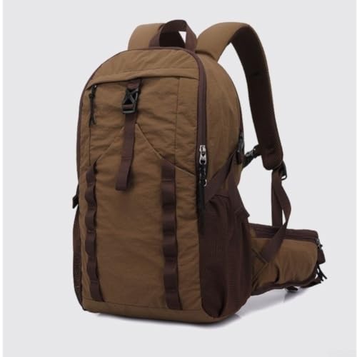 Sac à dos randonnée 28L nylon imperméable léger marron trekking - 6