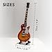 Jimmy Page Miniature Guitar Replica - 10 Inch Orange Les Paul Miniature Replica Guitar with Stand for Desk, for Rock and Roll Lovers and Eric Clapton Fans - Hand Painted, Solid Mahogany Wood