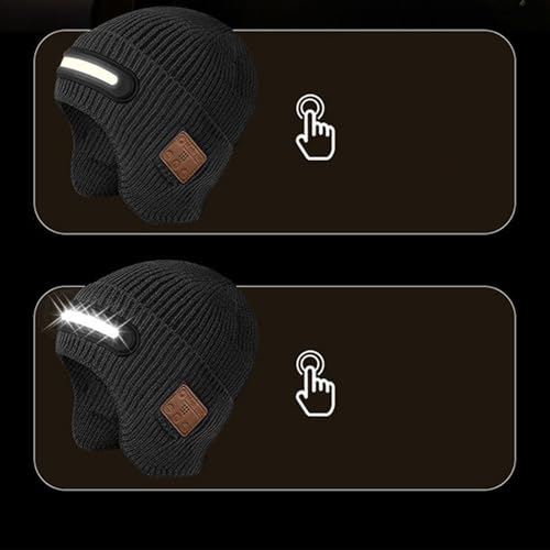 Bonnet sans fil avec lampe LED rechargeable pour sportifs