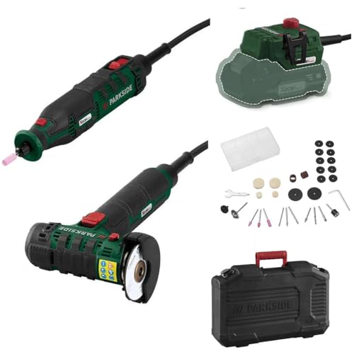 PARKSIDE 20 V Akku-Modellbau-Set PMBSA 20-Li im Koffer ohne Akku und Ladegerät - Feinbohrschleifer Mini Winkeldchleifer Hobby Werkstatt