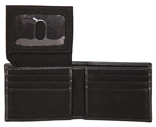 Harley-Davidson Men's Patch Cotton Canvas & Leather Bi-Fold RFID Wallet - Black3