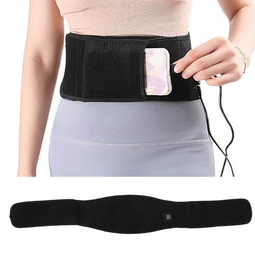 Soporte lumbar eléctrico calefactable USB ajustable negro miniatura 2