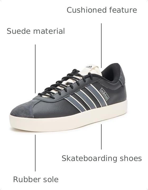 Image of adidas Vl Court 3.0 Lace Up Sneakers Shoes Casual - Grey