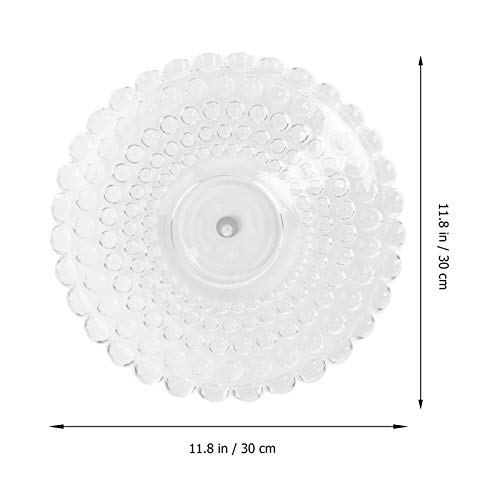 Cabilock Fruit salade bord acryl dessertbord transparant serveerservies voor pasta snack voorgerecht groenten eten kerstfeest levert 30 cm punt - Image 3