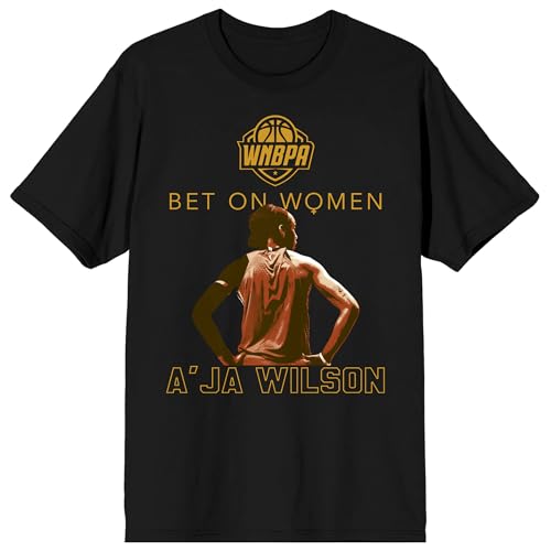AJa Wilson MVP 2024 Womens Black Crew Neck Short Sleeve Tee-XL