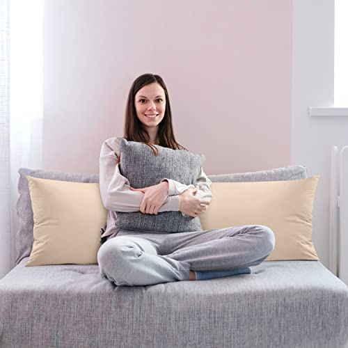 Utopia Bedding Full Body Pillow For Adults (Beige, 20 X 54 Inch), Long Pillow For Sleeping, Large Pillow Insert For Side Sleepers #TOP4