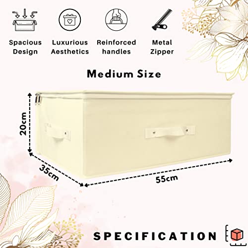 Hoesh UK - Ivory Medium Wedding Dress Storage Box, Under Bed With Lid & Acid Free Tissue - Bridal Gown Box, Clothes Storage - Image 4