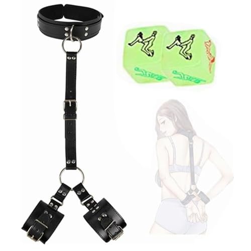 Set di collare da polso in pelle con accessorio per