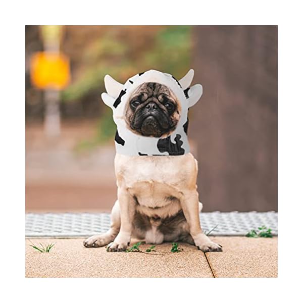Balacoo puppy hoodie dog cow hat, cow shaped plush pet cosplay hat cow headgear lovely pet dog costume pet supplies puppy clothes - image 10