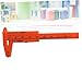 NUOBESTY Mini Plastic Vernier Caliper Gauge Orange Sliding Measurement Tool for Jewelry Buttons Beads and Industrial Use