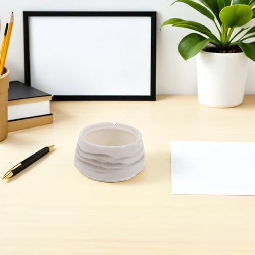 Cendrier céramique blanc avec couvercle anti-odeur intérieur extérieur - 7