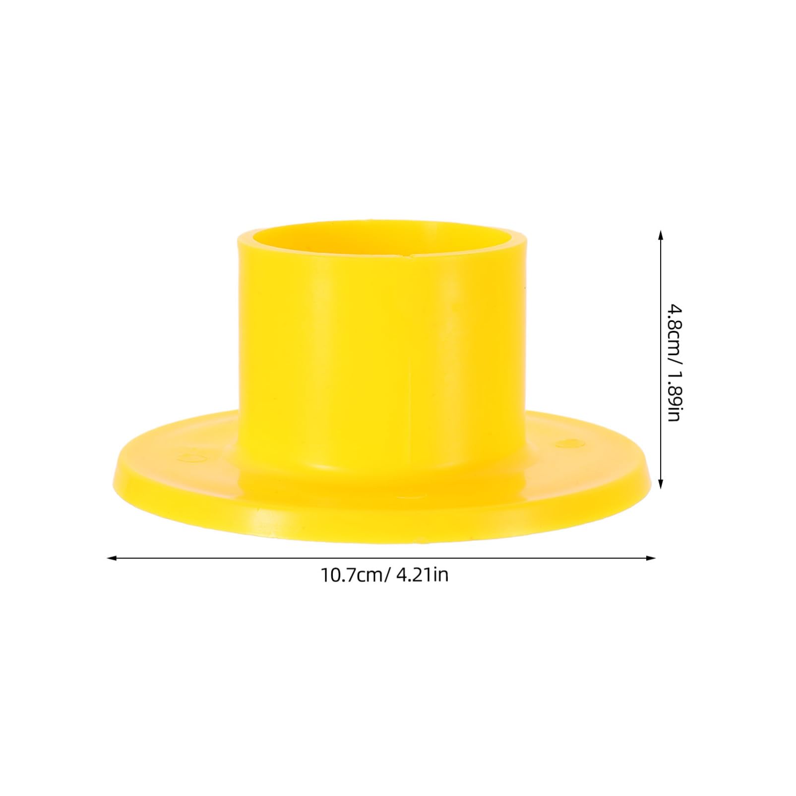 Hemoton 4pcs Paradise Plastic Base Playground Foot Plate Outdoor Play Equipment Steel Foot Covers for Playground Plastic Base Holder Playground Base Holder Rod Base Holder Yellow