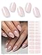 Wahrshei Nagelfolien | 20pcs Nude Pink Pearl Shimmer Nagelfolie Selbstklebend | UV Gel Nagelfolie | Gel Nail Stickers, Gellack Wraps für Nagel