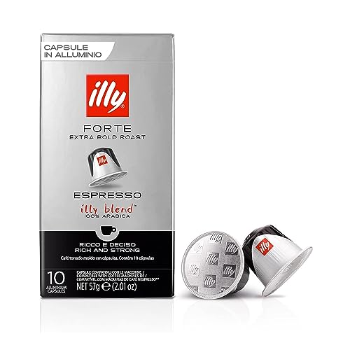 Illycaffè Café Tueste FORTE en cápsulas compatibles - 10 pack de 10 cápsulas