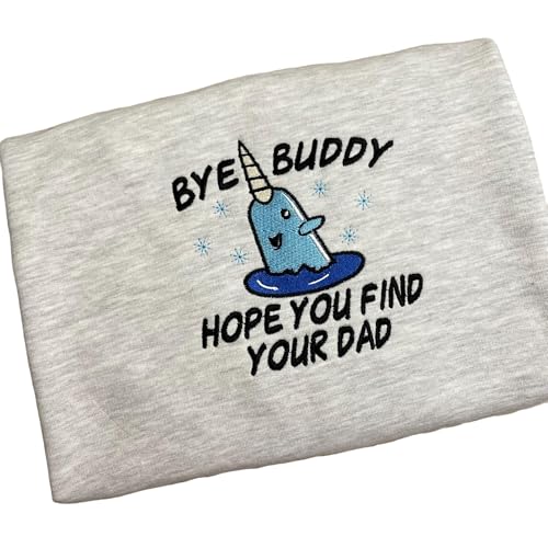 Festive Narwhal Embroidered Christmas Sweatshirt – Cozy Holiday Crewneck Jumper, Funny Festive Embroidery Gift for Men & Women Multi4