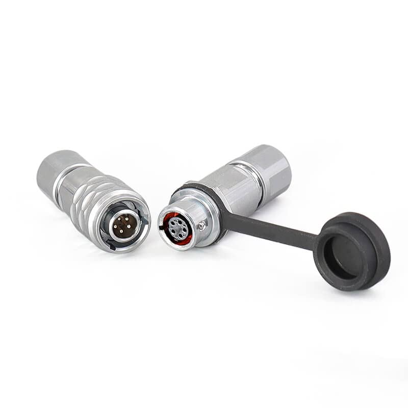 SF6 5 Pin Plug+Socket Industrial Waterproof Quick Push-Pull Docking Metal Circular Aviation