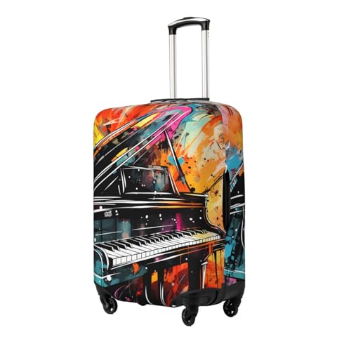 Piano Luggage covers for Suitcase Abstract Musical Travel Luggage Cover Suitcase Protector Washable Suitcase Cover Anti Scratch Dirt Covers Fit 22-24 inch2