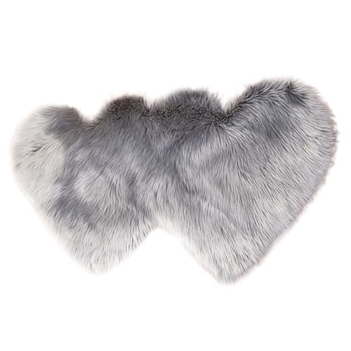 Tapis en forme de cœur double de qualité supérieure doux et chaleureux - 2