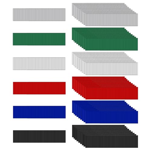 Spacer Plastic Glazing Blocks Set, 60 Pieces Plastic Underlay Plates, Six Heights from 1 to 6 mm, Glass Blocks, Spacer Window Frame, for Laying Tiles, Levelling Floors