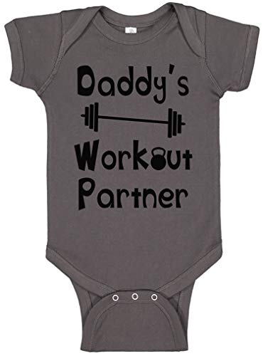 Image of Reaxion Handmade Funny Baby Boy Girl Mommy's or Daddy's Workout Partner Bodysuits Clothes