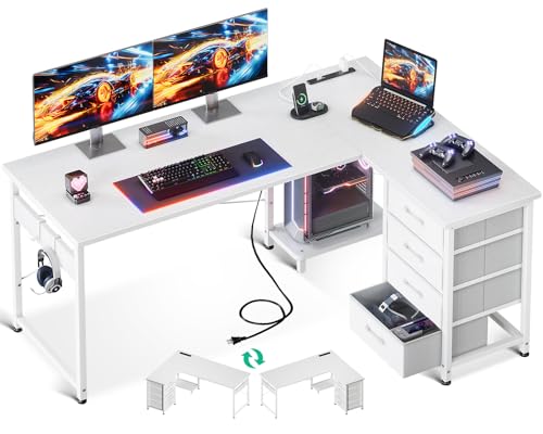 Amazon | AODK ゲーミングデスク 引き出し付き パソコンデスク