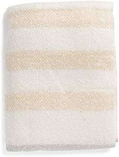 Artisan de Luxe Throw Blanket Boho Style Geometric Stripes Pattern in Shades of Cream Light Gray Yellow with Fringed Tassell Edge - Mccoy, Yellow - coolthings.us