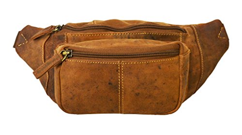 Visconti 720 Leather Waist Pack, Belt Pouch, Fanny Pak, Bumbag (Oil Tan)