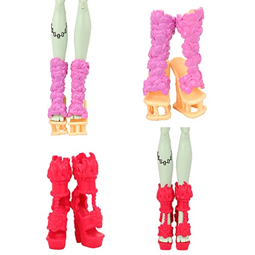 Barwa 10 Pairs Doll Shoes Accessories For Doll Fashion High Heels Sandals Boots Shoes Pack #TOP2