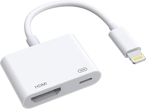 Apple MFi Lightning to HDMI Digital AV Adapter Compatible with iPhone 14, 14 Plus, 14 Pro, 14 Pro Max, 13, 12, Pro Max, XR, XS, X 8 7 6 Plus, SE 2, iPad to HDTV/Projector/Monitor