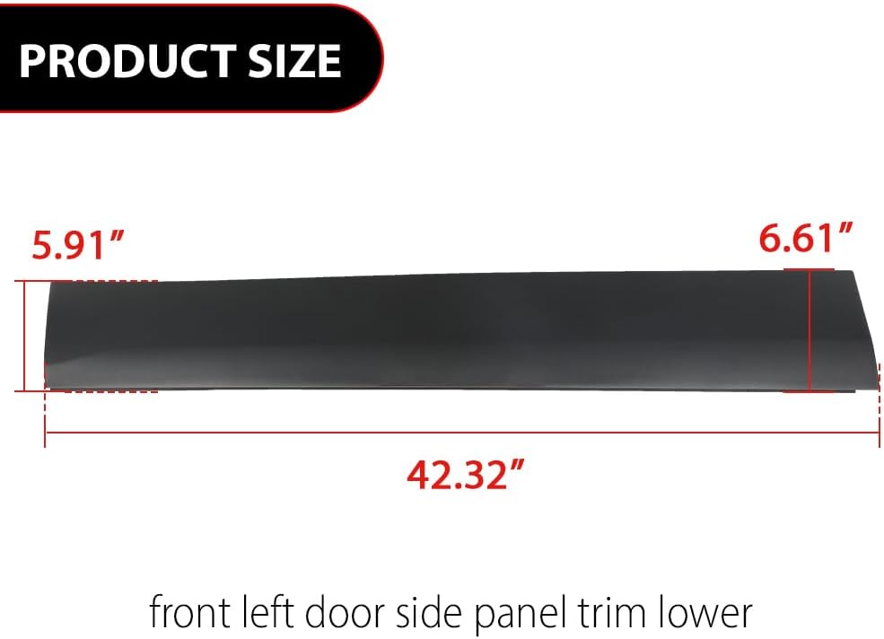 G-PLUS Front Left Door Side Panel Trim Lower,Compatible with Land Rover Discovery Sport(Submodel:HSE,Landmark,Pure,SE) 2015-2019 LR073079 Black