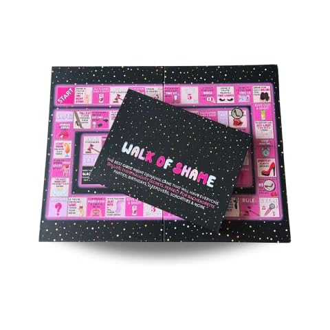 Walk of Shame – Naughty Drinking Board Game for Girls Night Out, Bridal Shower Party, Ladies Night & Birthday Party Pregame - Buzzed Board Game for Adults - Tipsy Bachelorette Party Games Cover